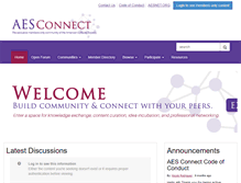 Tablet Screenshot of connect.aesnet.org